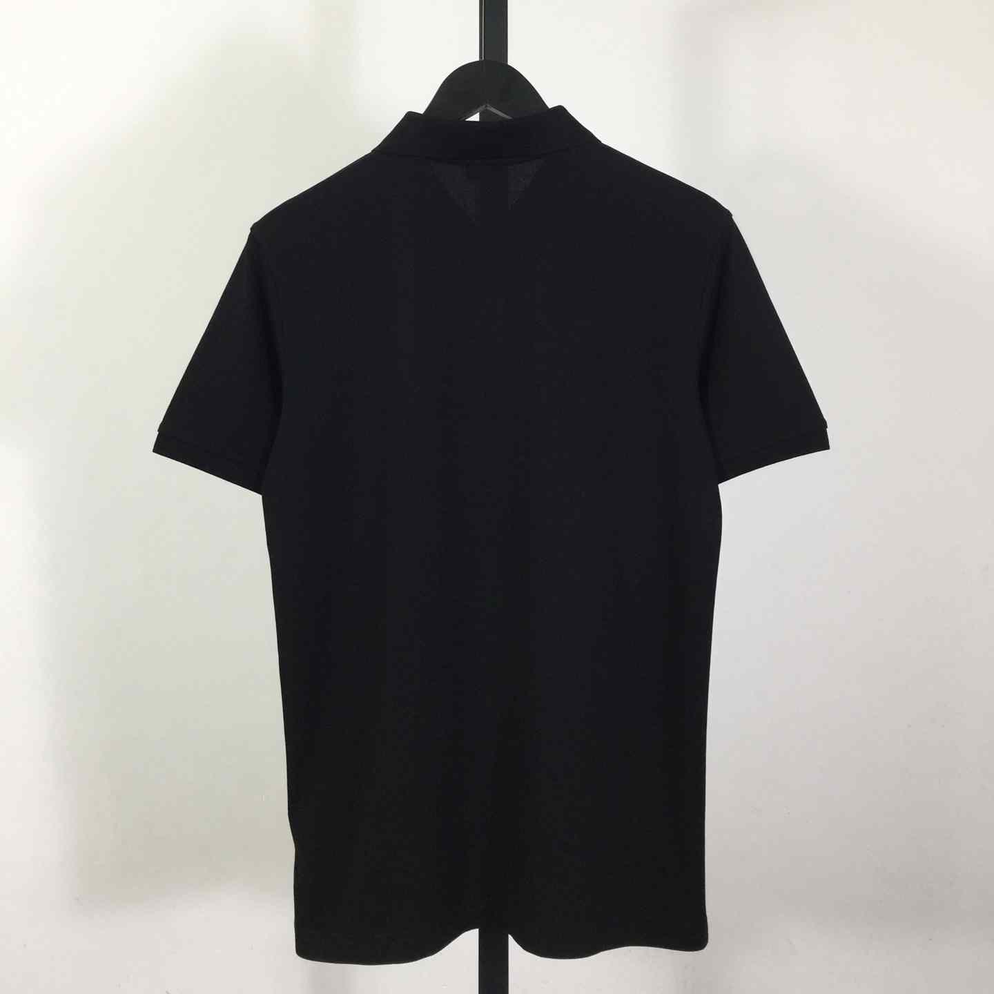 Cotton Polo Shirt In Black - EUR FASHION