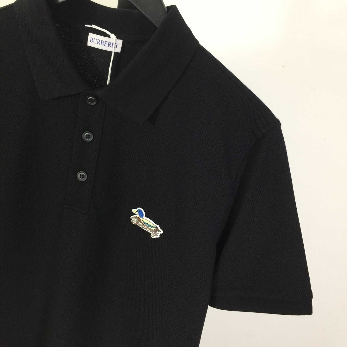 Cotton Polo Shirt In Black - EUR FASHION