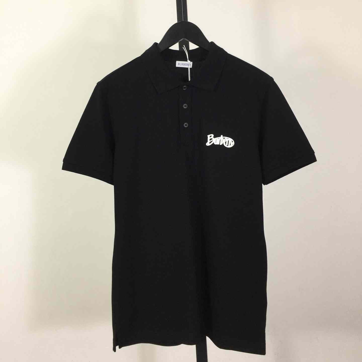 Cotton Polo Shirt In Black - EUR FASHION
