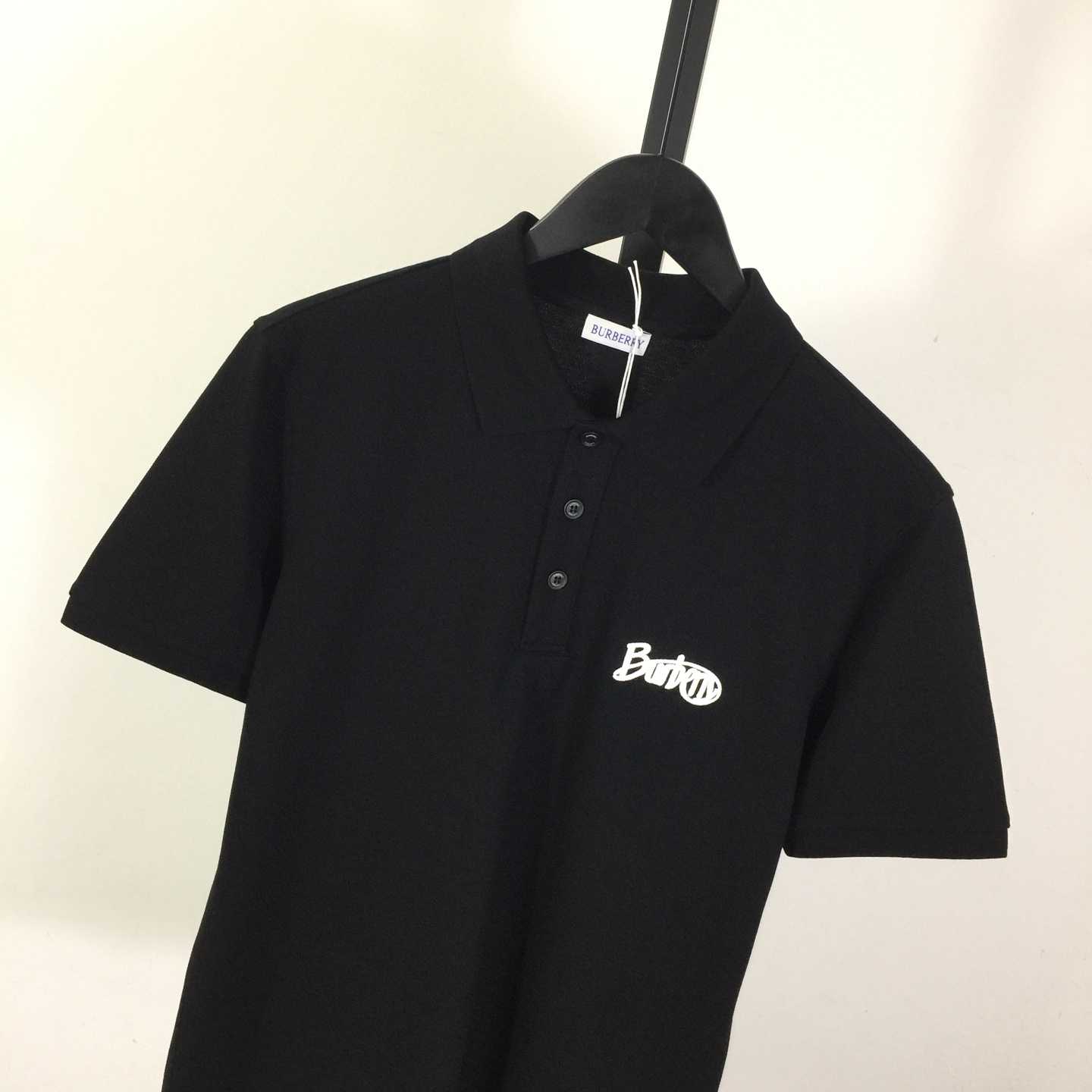 Cotton Polo Shirt In Black - EUR FASHION