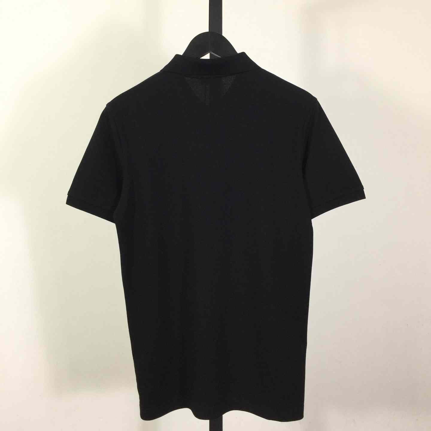 Cotton Polo Shirt In Black - EUR FASHION