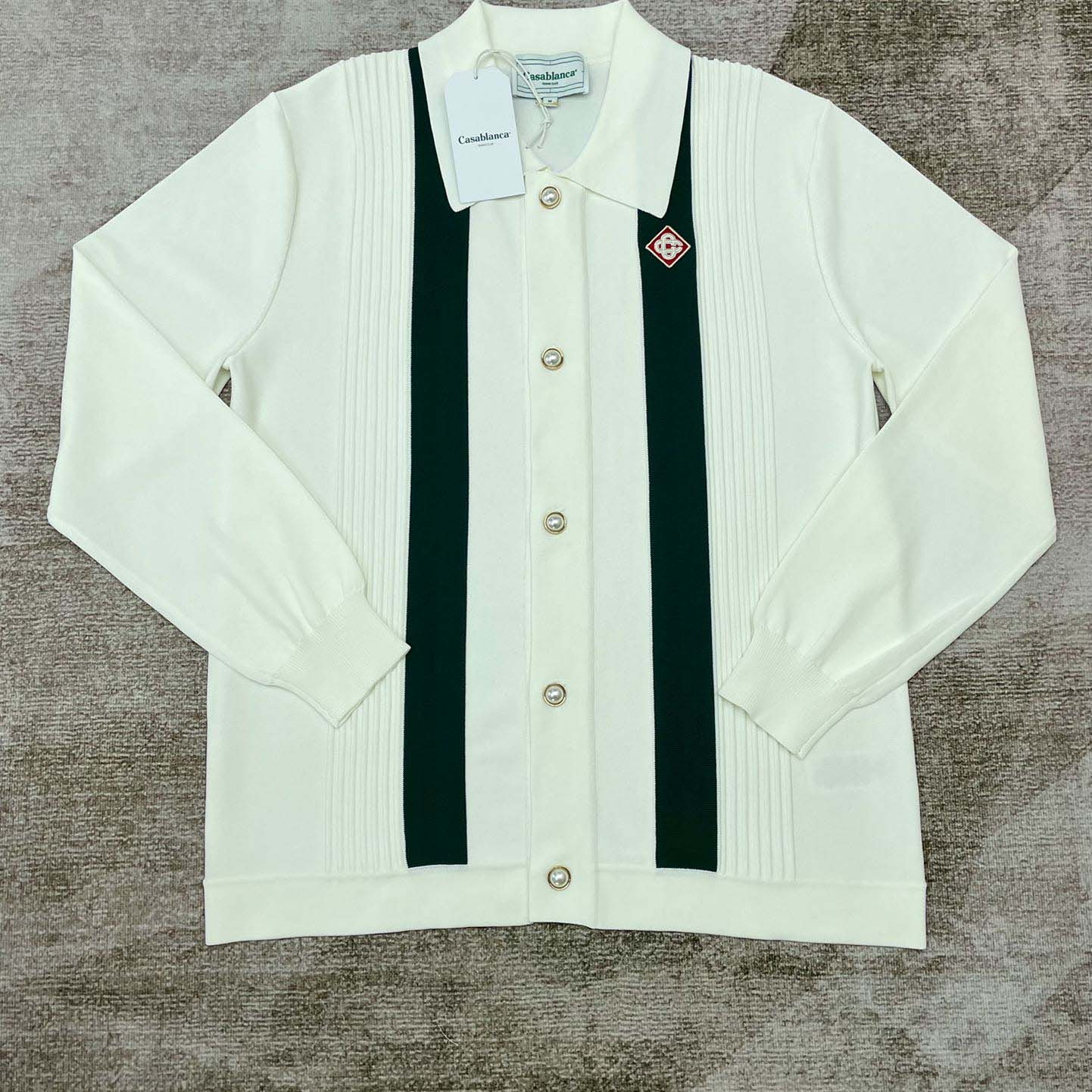 Casablanca White Embroidered Cardigan  D0055 - EUR FASHION