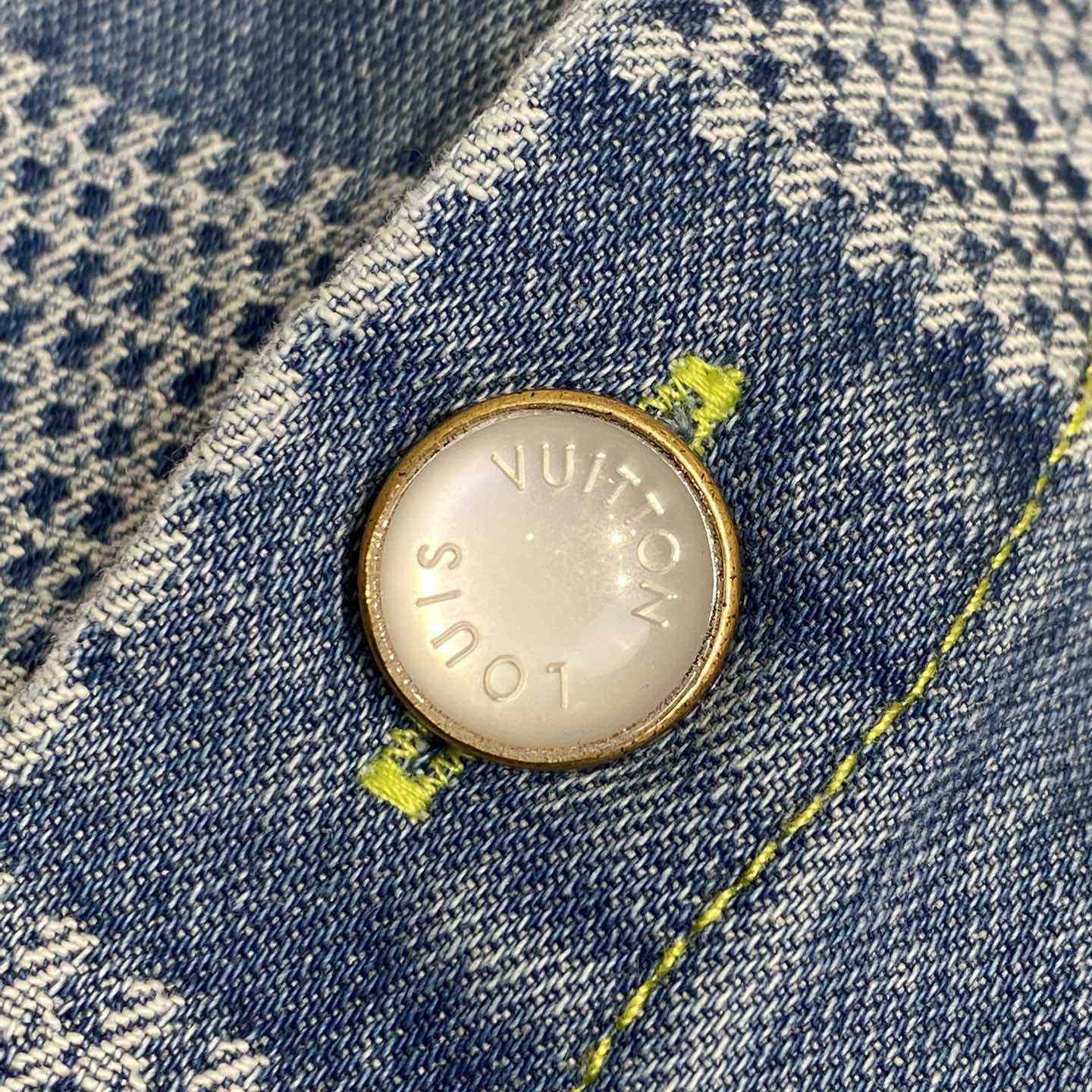 Louis Vuitton Damier Short-Sleeved Chambray Shirt   - EUR FASHION