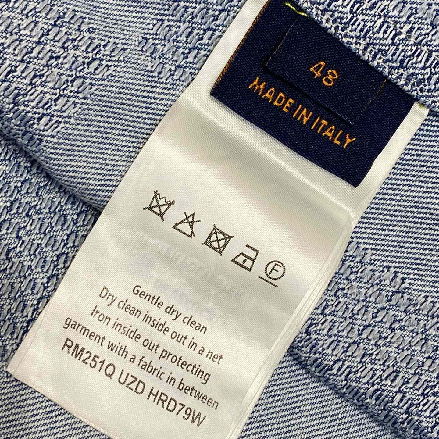 Louis Vuitton Damier Short-Sleeved Chambray Shirt   - EUR FASHION