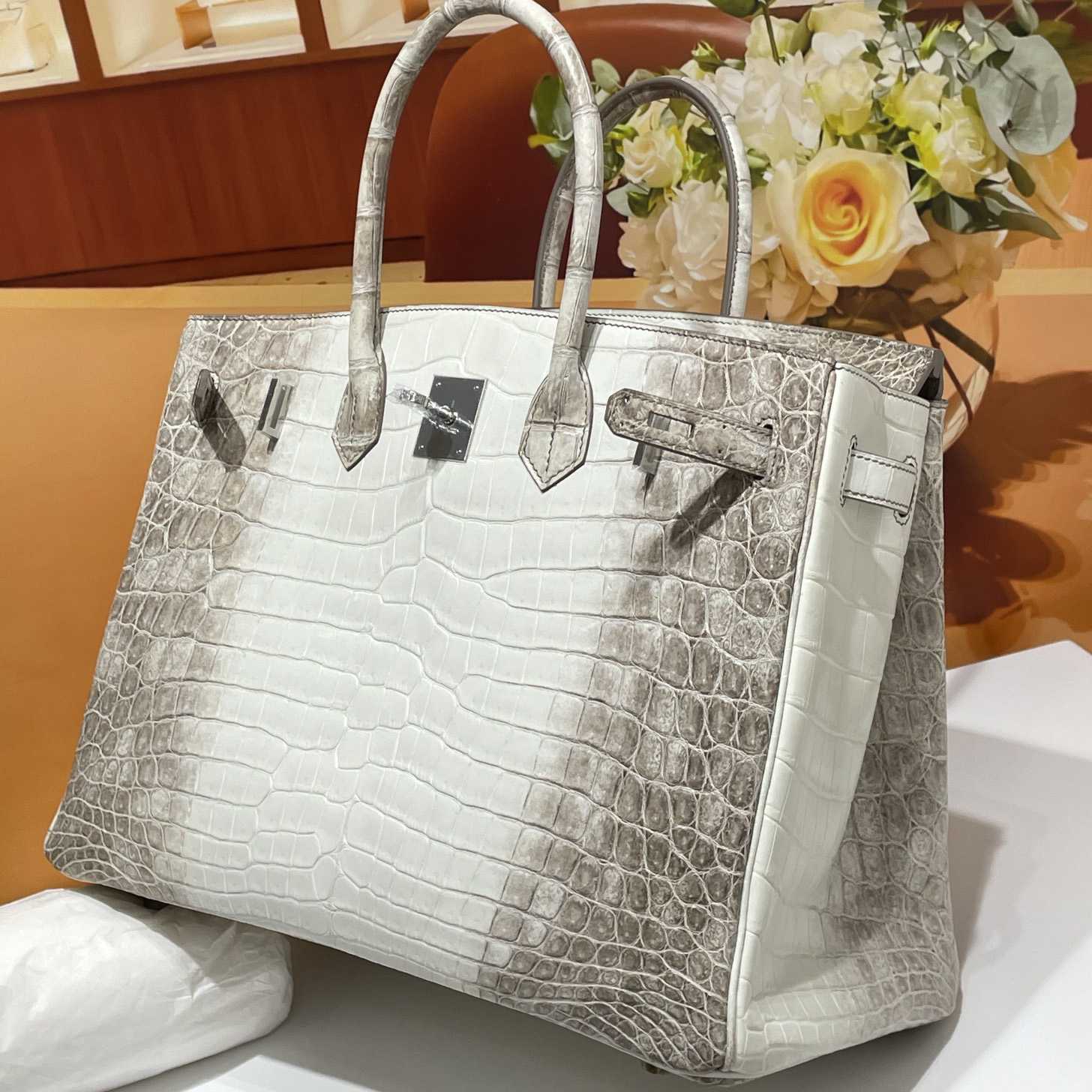 Hermes Birkin Crocodile White   35cm - EUR FASHION