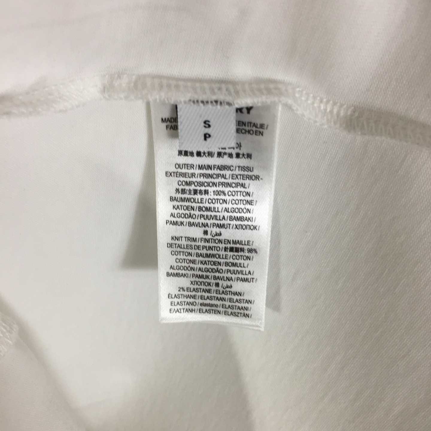 Burberry White EKD Cotton T-shirt - EUR FASHION