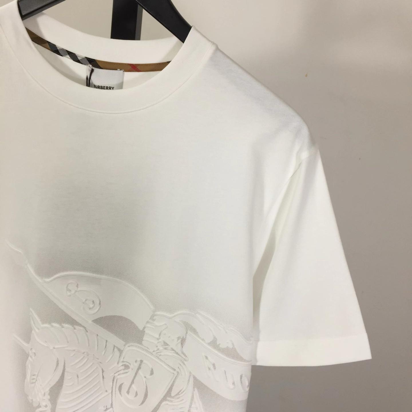 Burberry White EKD Cotton T-shirt - EUR FASHION