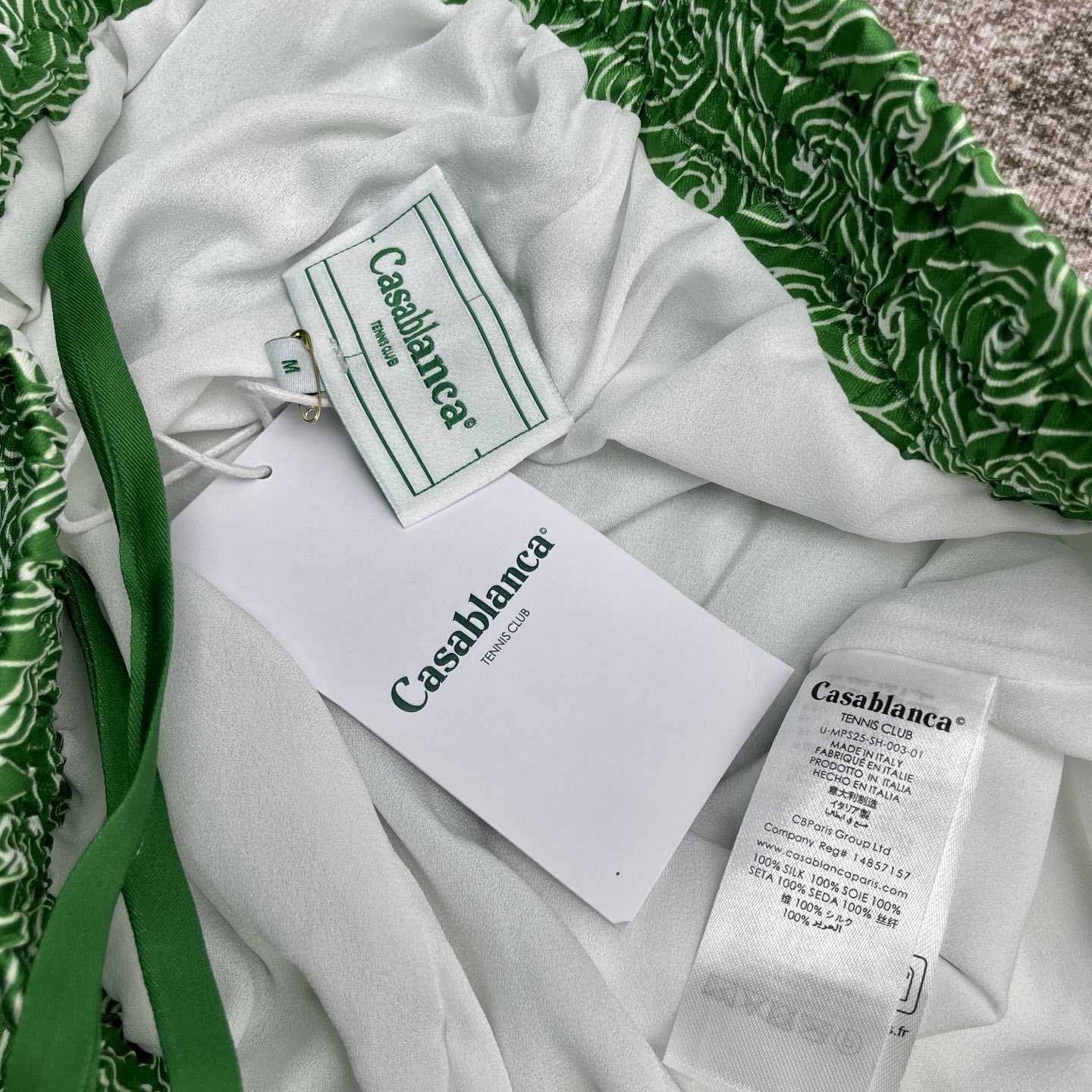 Casablanca Column Monogram Silk Shorts   CA3519 - EUR FASHION