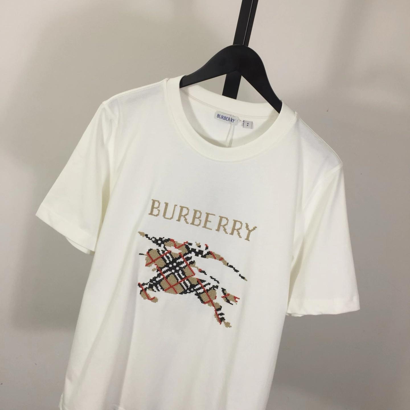 Burberry Cross Stitch EKD​ Cotton T-shirt - EUR FASHION