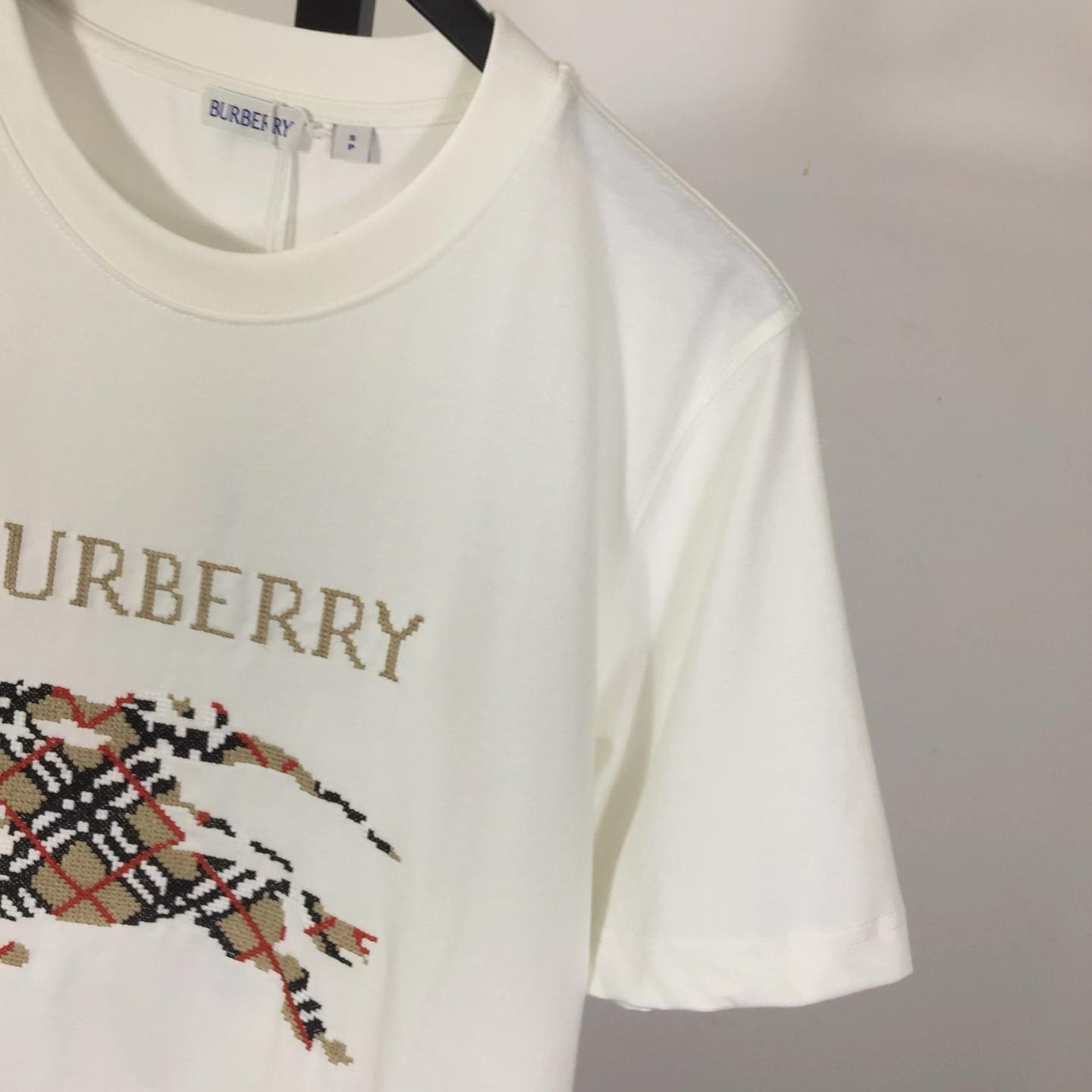 Burberry Cross Stitch EKD​ Cotton T-shirt - EUR FASHION