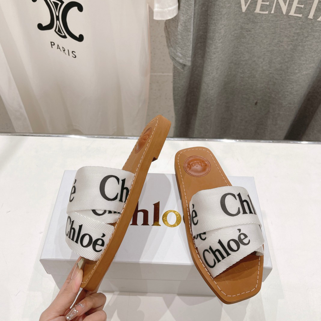 Chloe Woody Cloth Mules - EUR FASHION