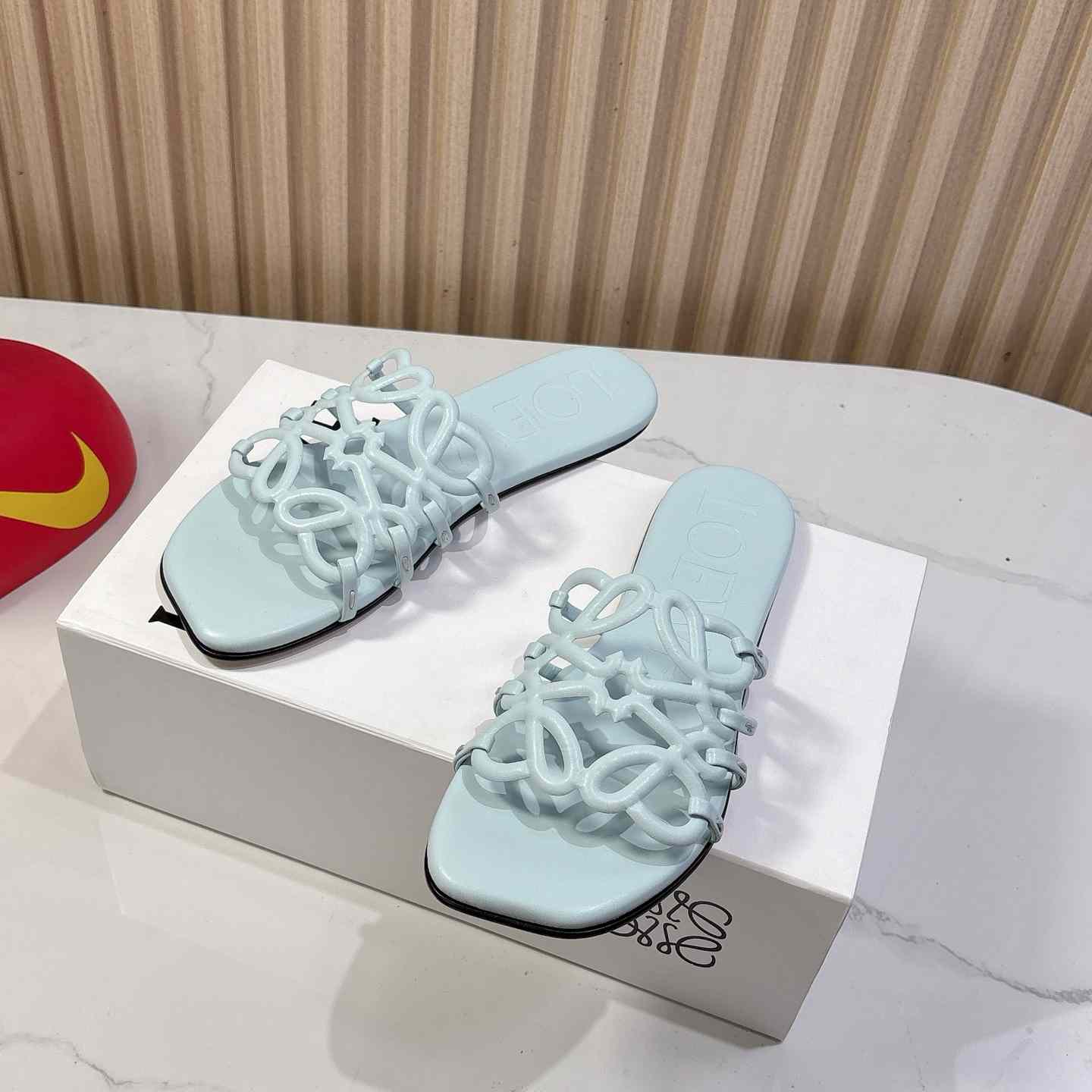 Loewe Petal Anagram Slide In Soft Calfskin  - EUR FASHION