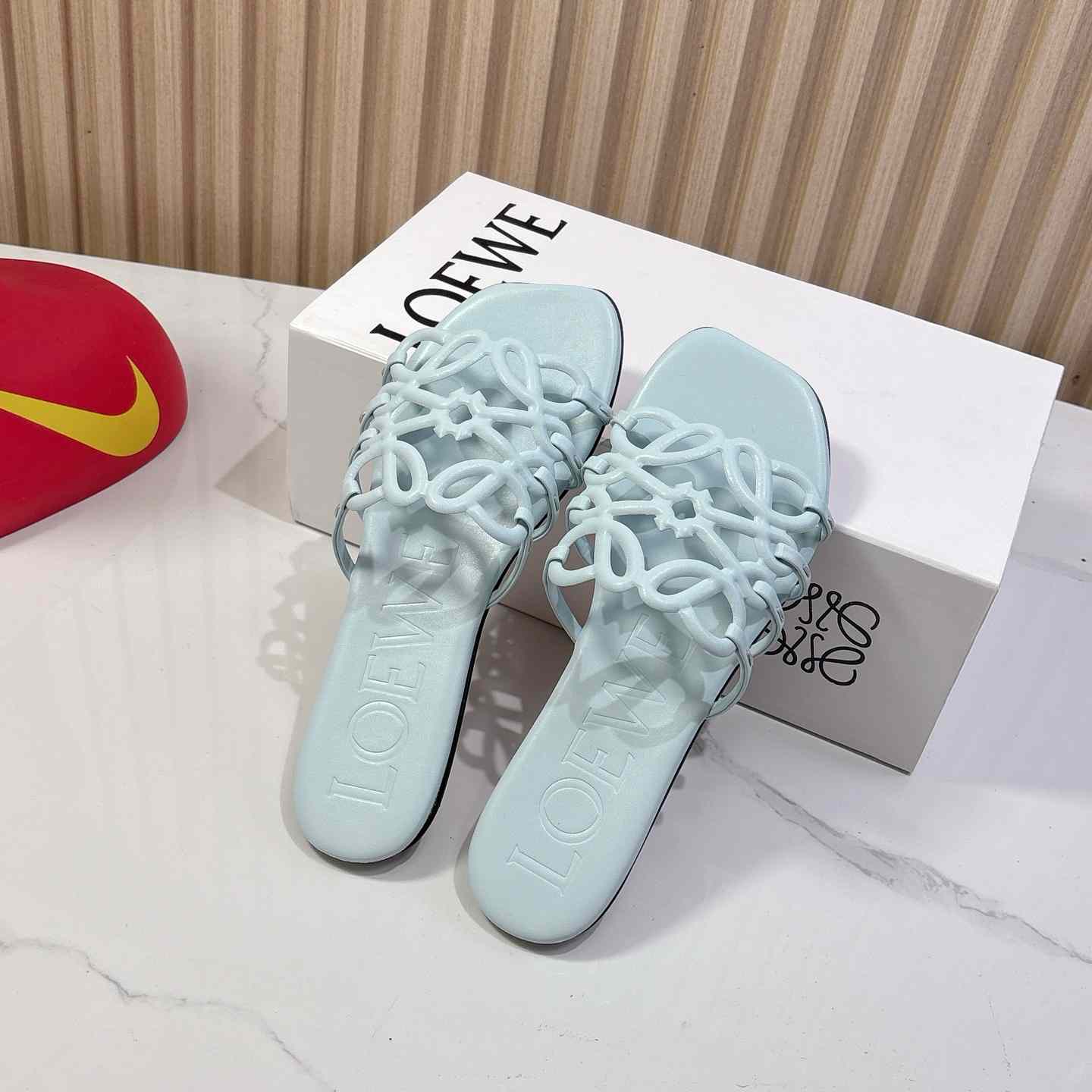 Loewe Petal Anagram Slide In Soft Calfskin  - EUR FASHION