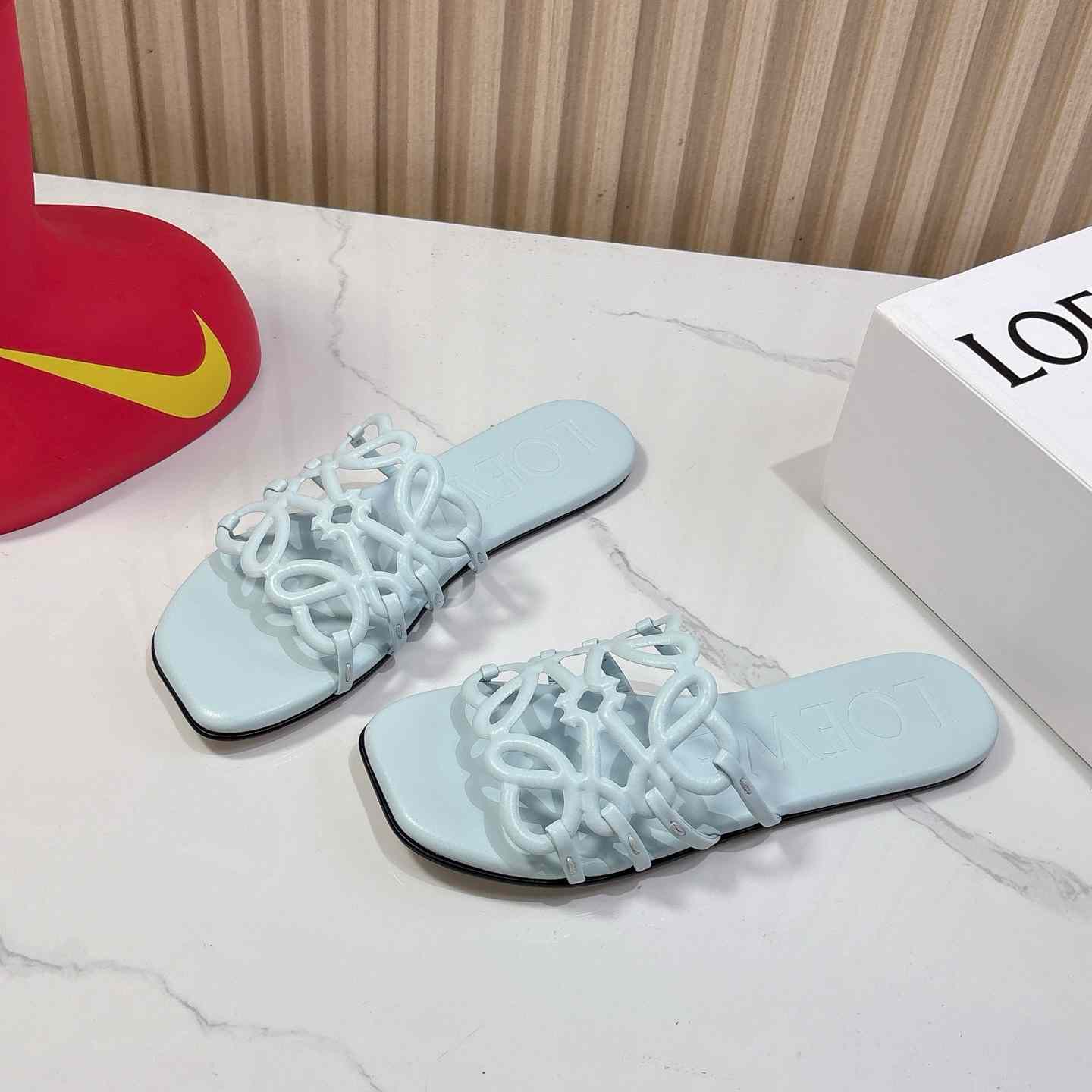 Loewe Petal Anagram Slide In Soft Calfskin  - EUR FASHION