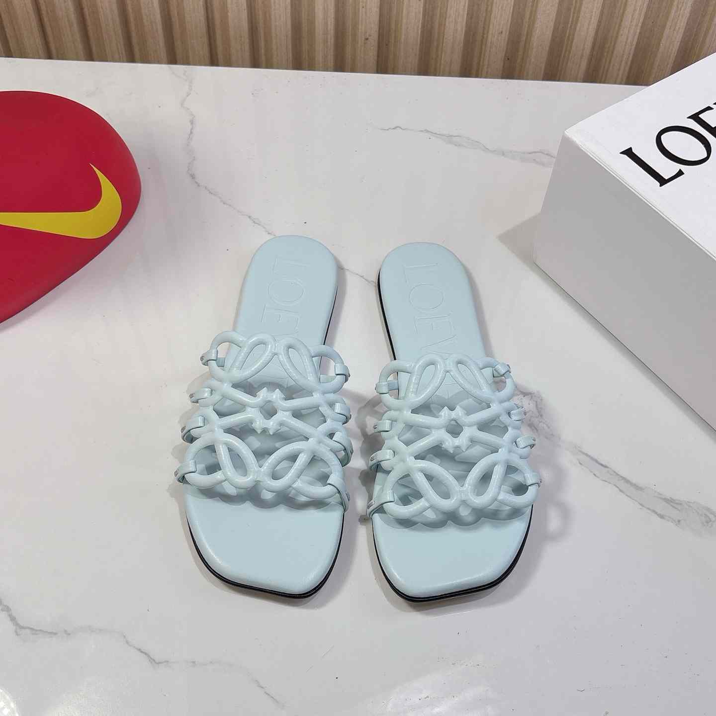 Loewe Petal Anagram Slide In Soft Calfskin  - EUR FASHION