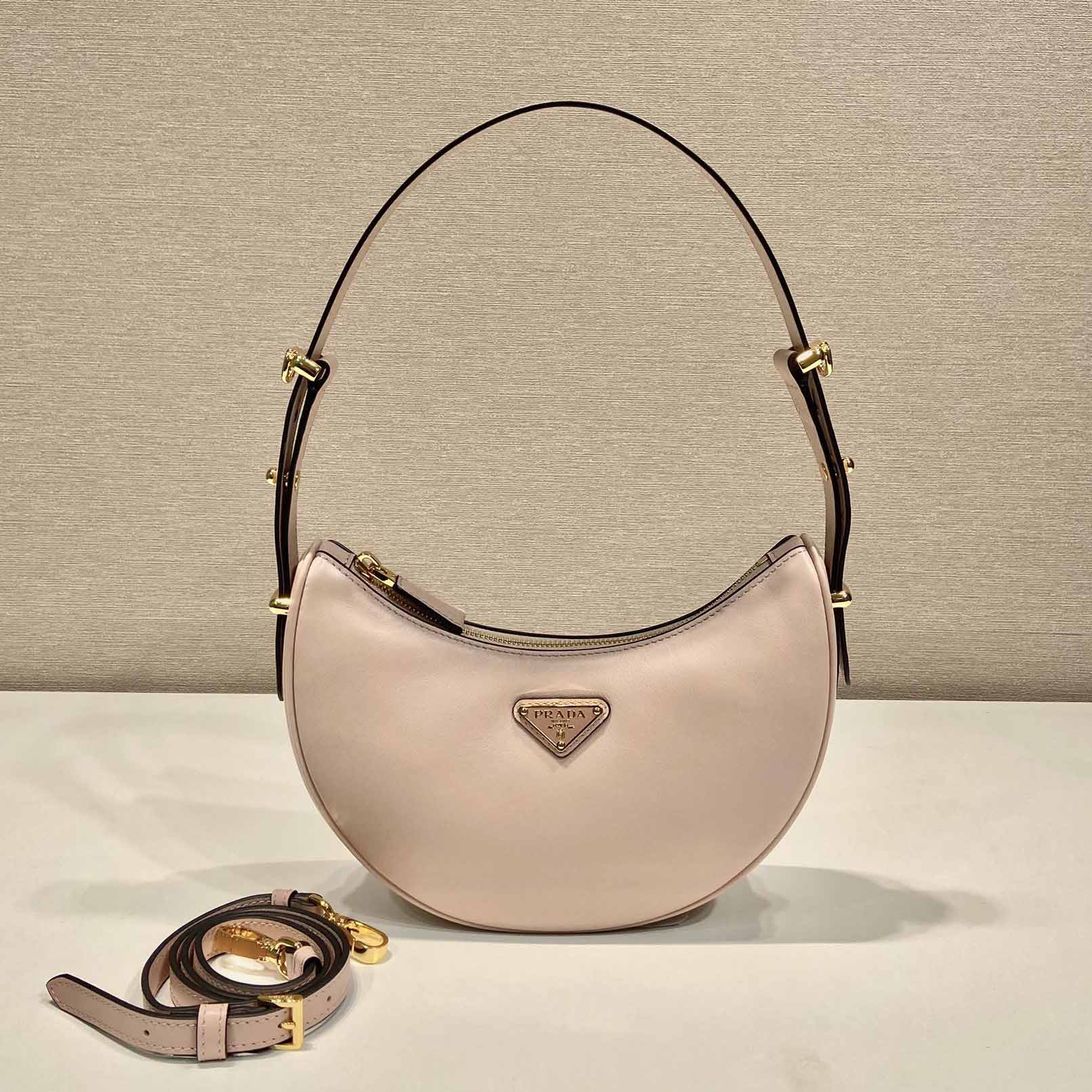 Prada Arqué Small Leather Shoulder Bag - EUR FASHION