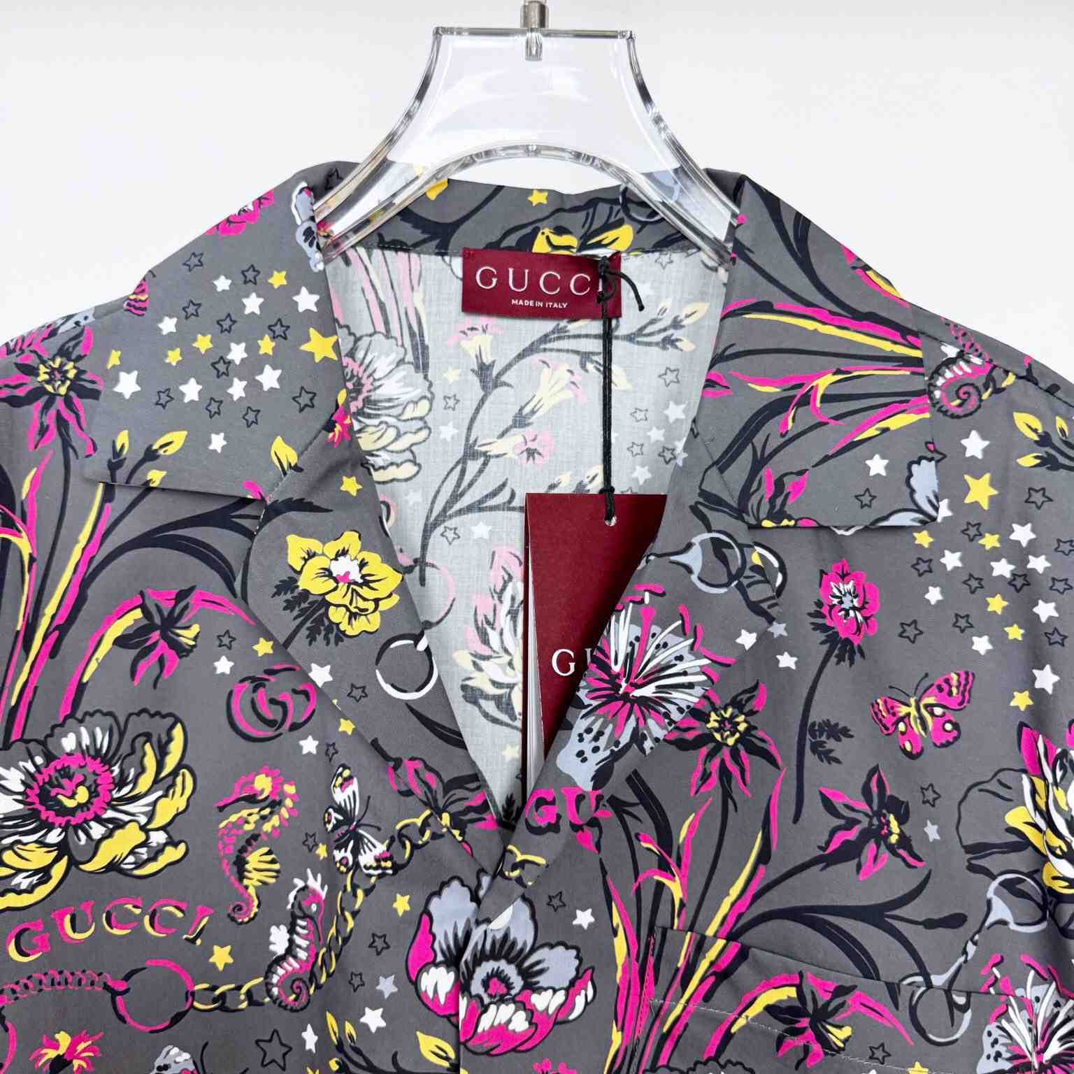 Gucci Punk Floral-print Cotton Shirt - EUR FASHION