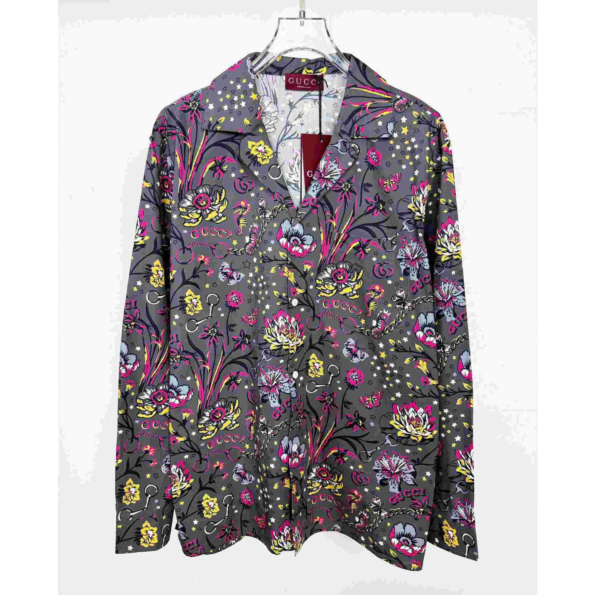 Gucci Punk Floral-print Cotton Shirt - EUR FASHION
