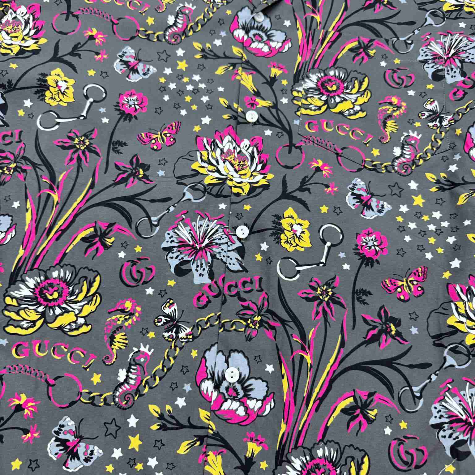 Gucci Punk Floral-print Cotton Shirt - EUR FASHION