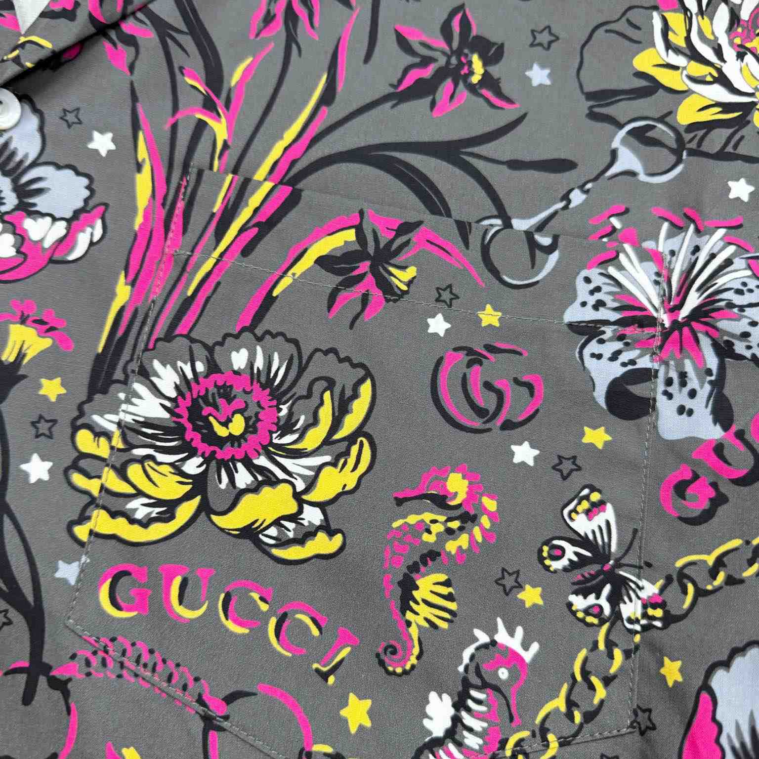 Gucci Punk Floral-print Cotton Shirt - EUR FASHION