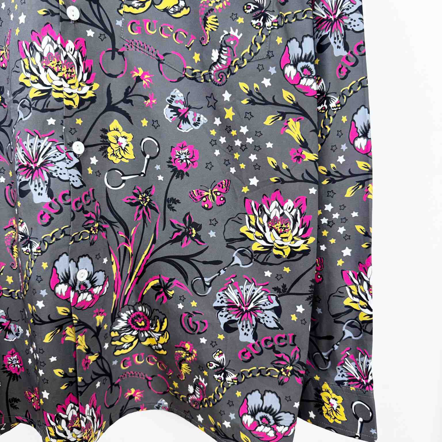 Gucci Punk Floral-print Cotton Shirt - EUR FASHION