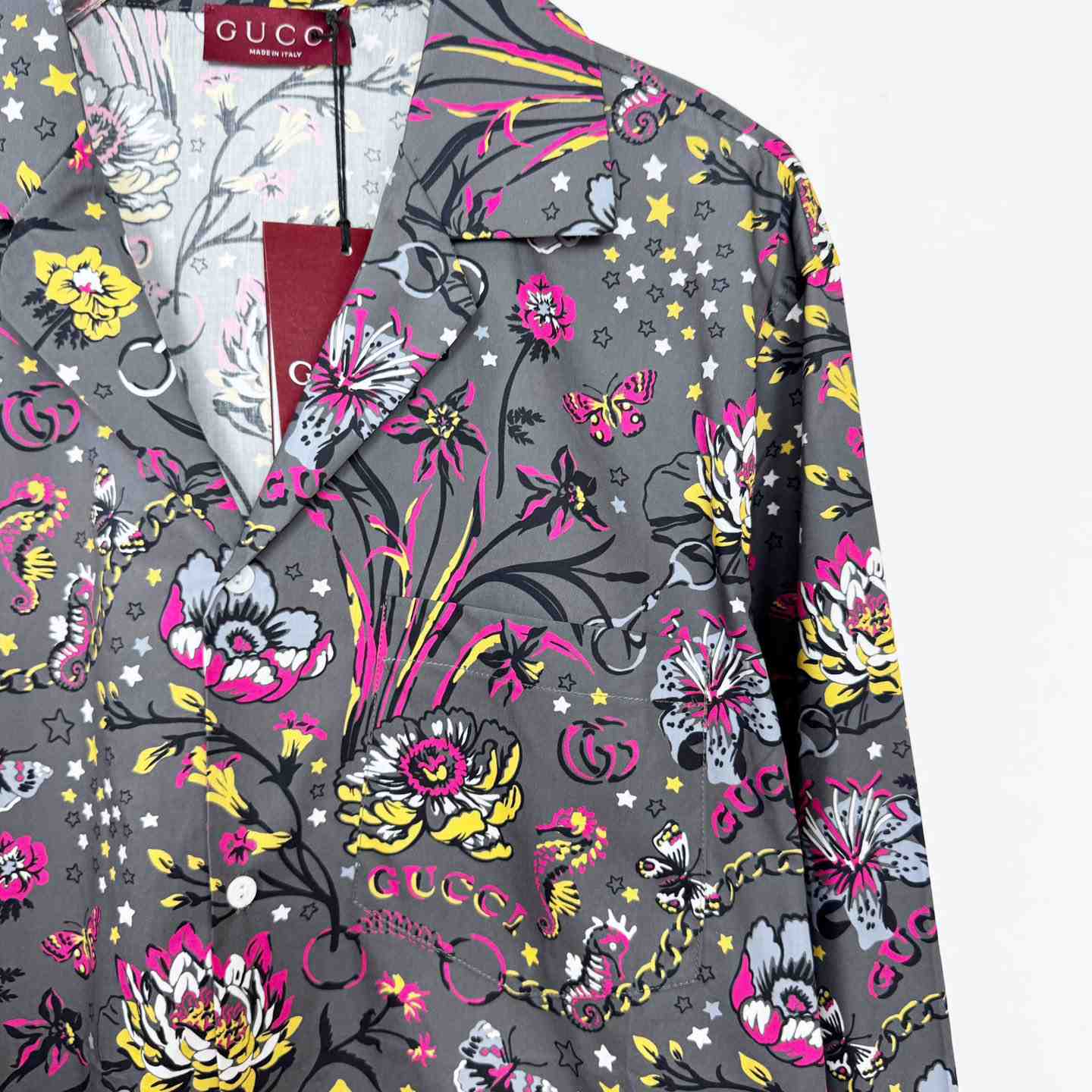 Gucci Punk Floral-print Cotton Shirt - EUR FASHION