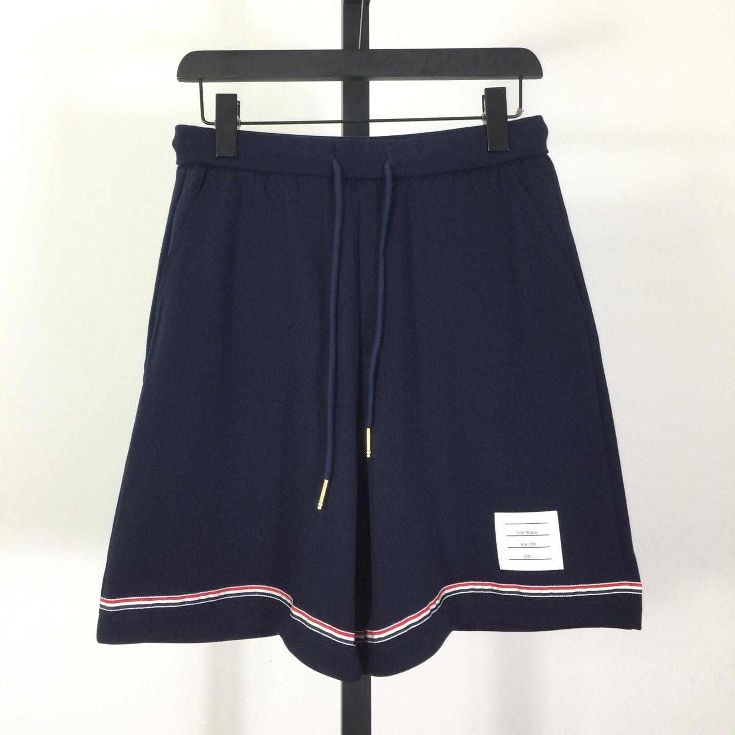 Thom Browne Cotton Mid Thigh Shorts - EUR FASHION
