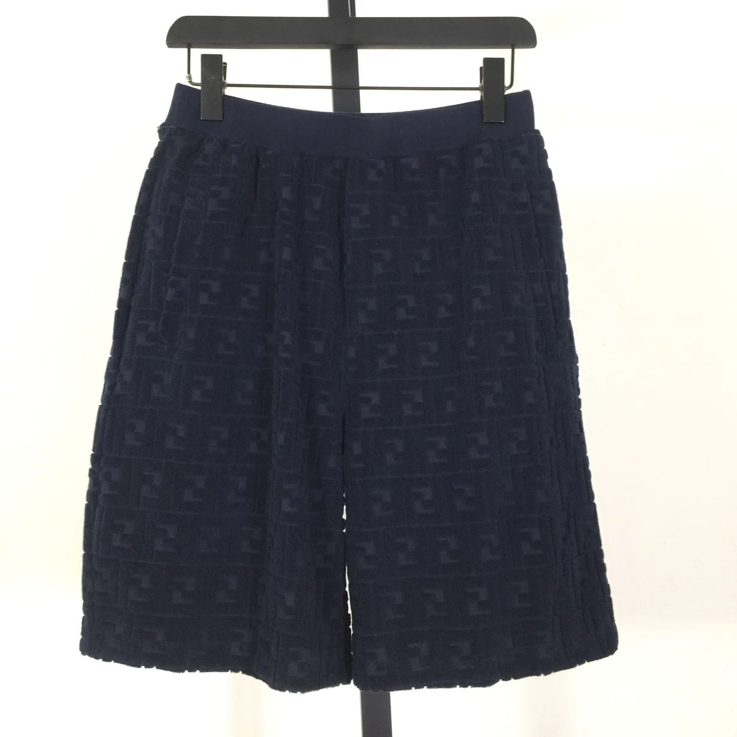 Fendi Blue FF Terry Shorts - EUR FASHION