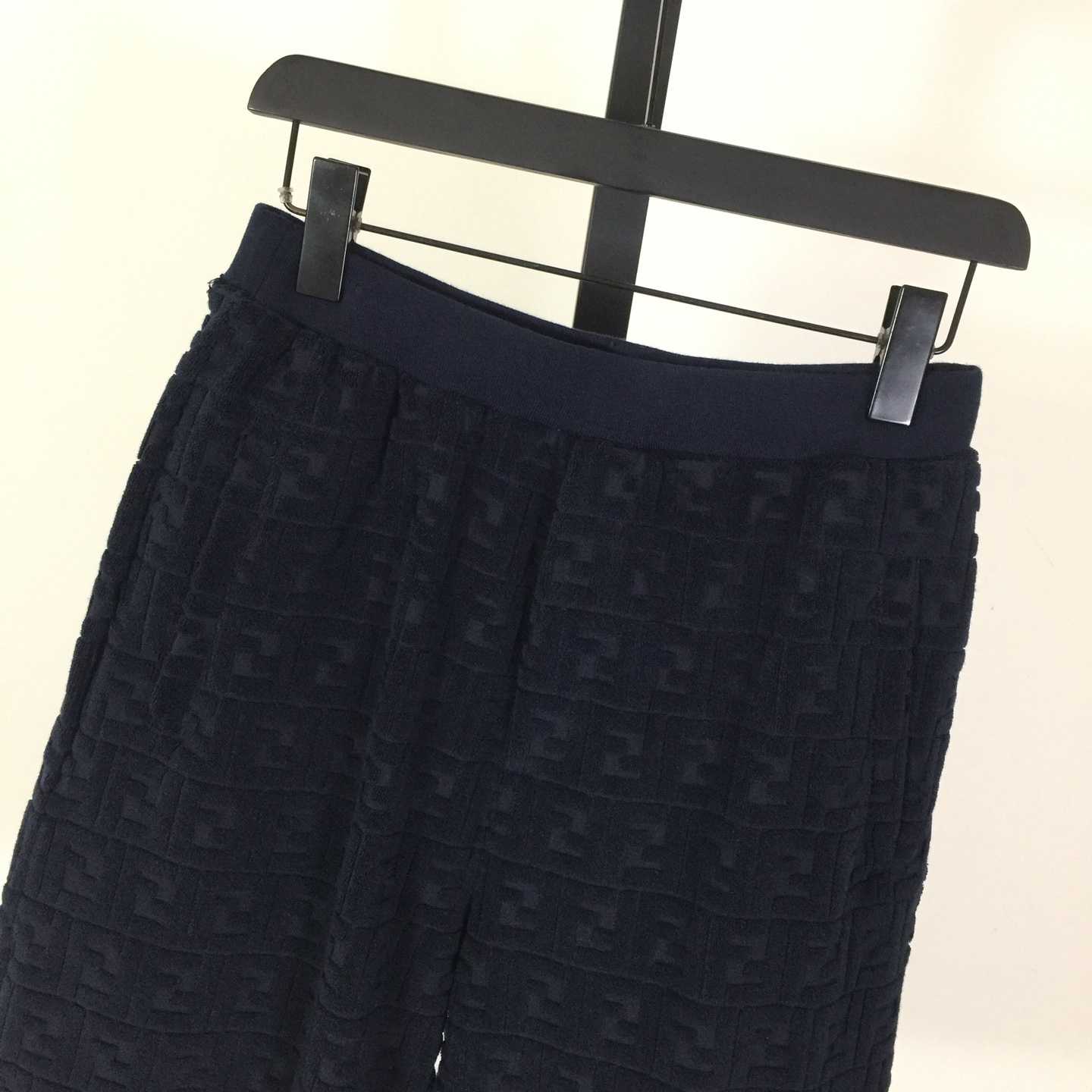 Fendi Blue FF Terry Shorts - EUR FASHION