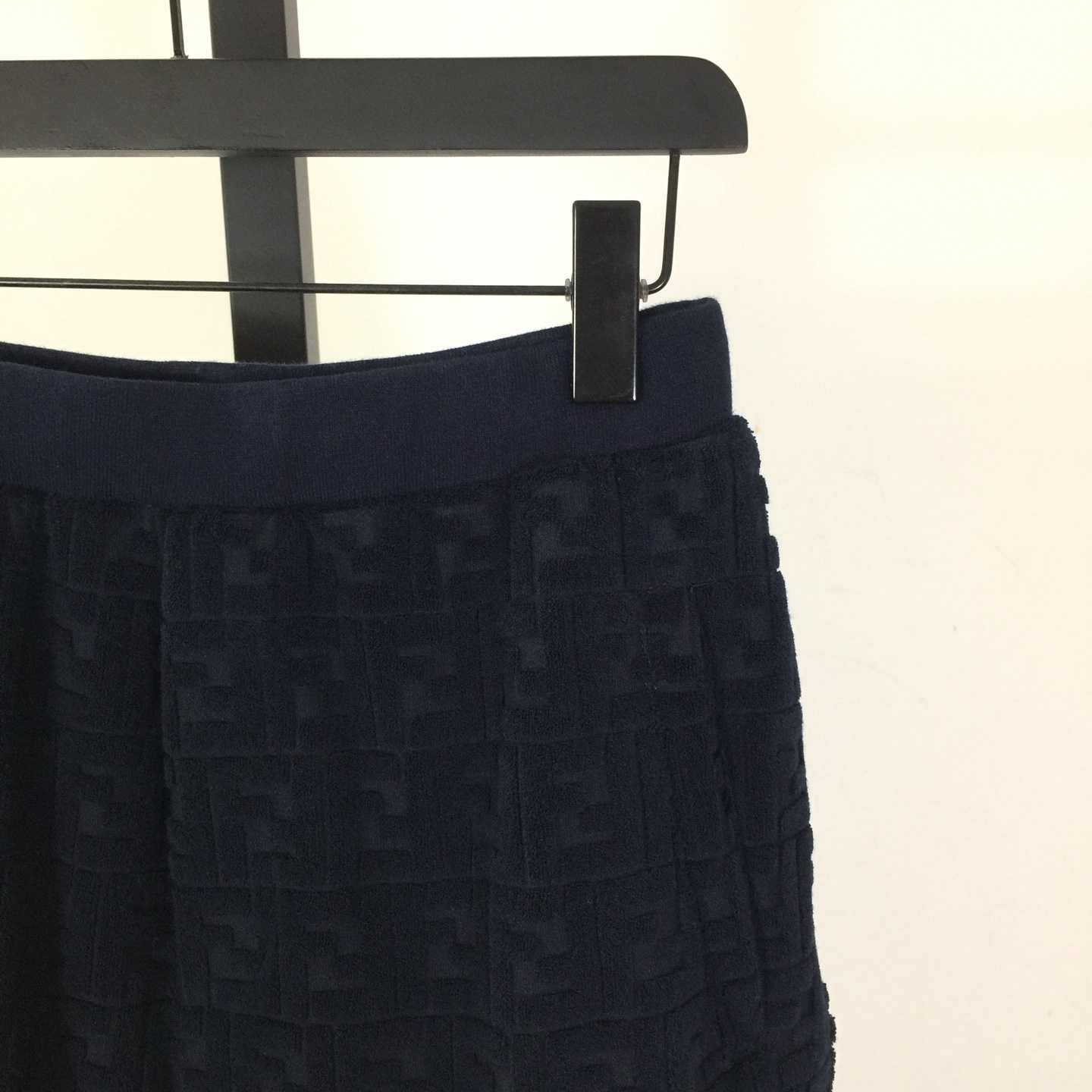 Fendi Blue FF Terry Shorts - EUR FASHION