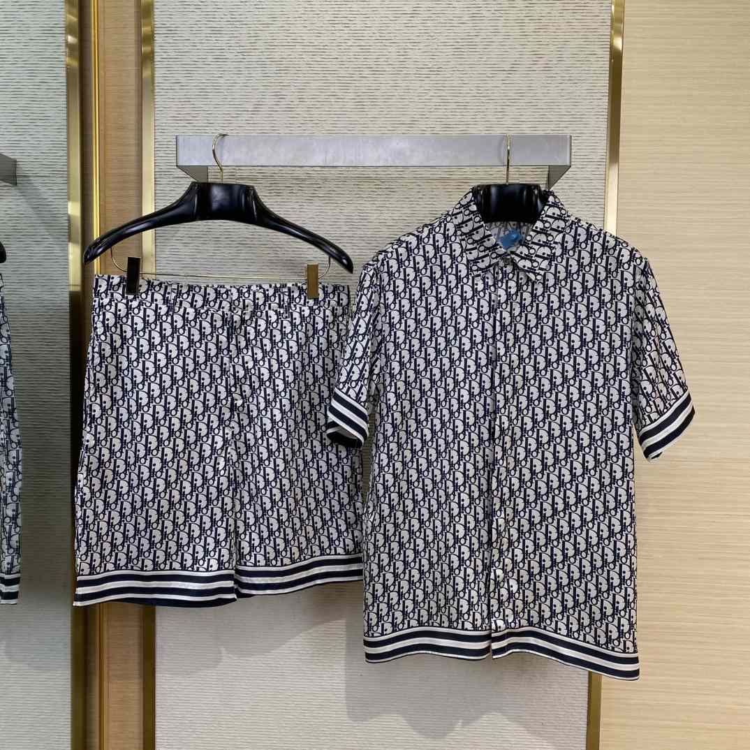 Dior Dior Oblique Short-Sleeved Shirt And Short - EUR FASHION
