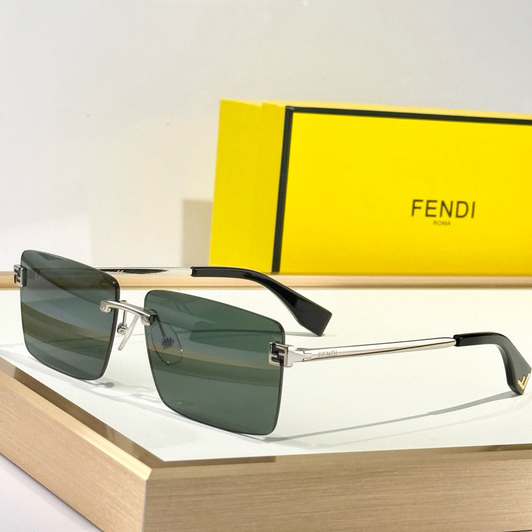 Fendi Sky Palladium-colored Metal Sunglasses  FE40165U - EUR FASHION