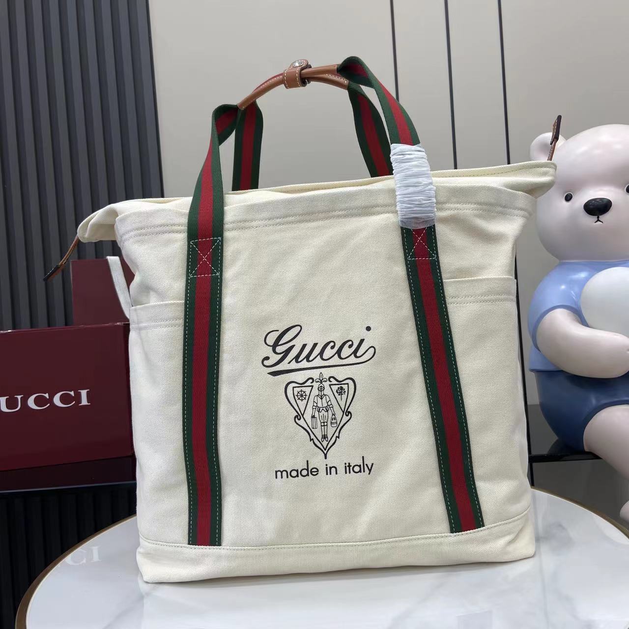 Gucci Printed Canvas Large Tote Bag - EUR FASHION