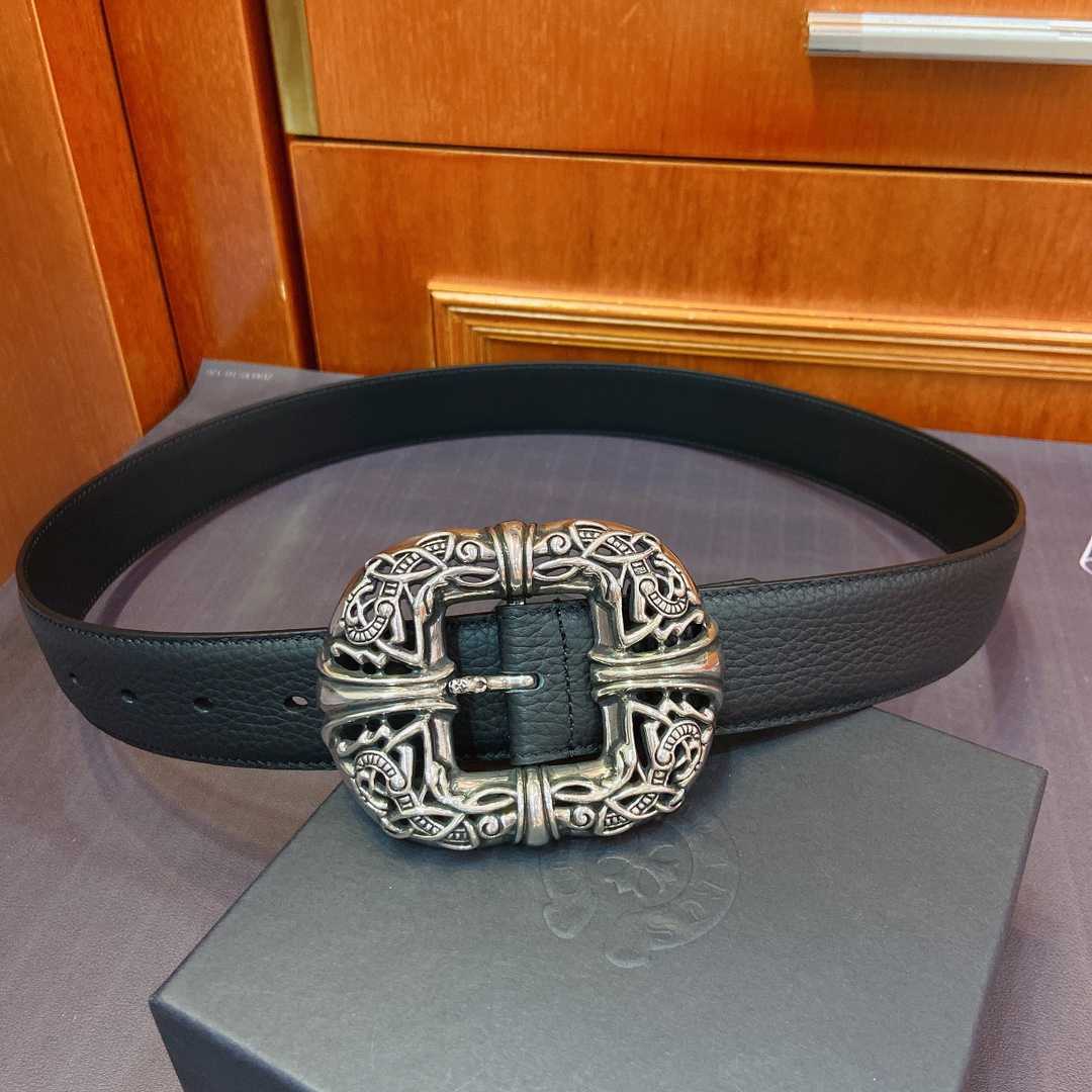 Chrome Hearts Leather Belt   - EUR FASHION