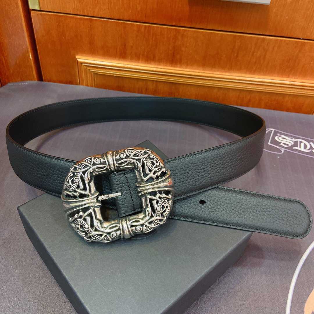 Chrome Hearts Leather Belt   - EUR FASHION