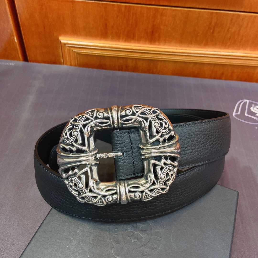 Chrome Hearts Leather Belt   - EUR FASHION