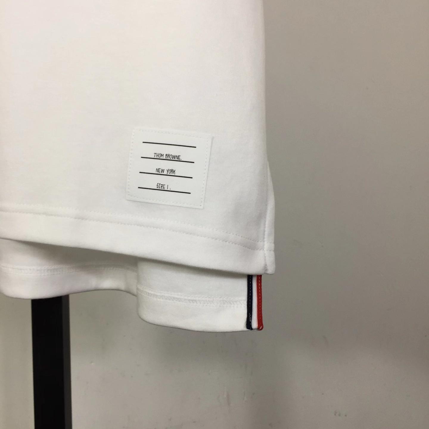 Thom Browne Cotton Rugby Short Sleeve Tee - EUR FASHION