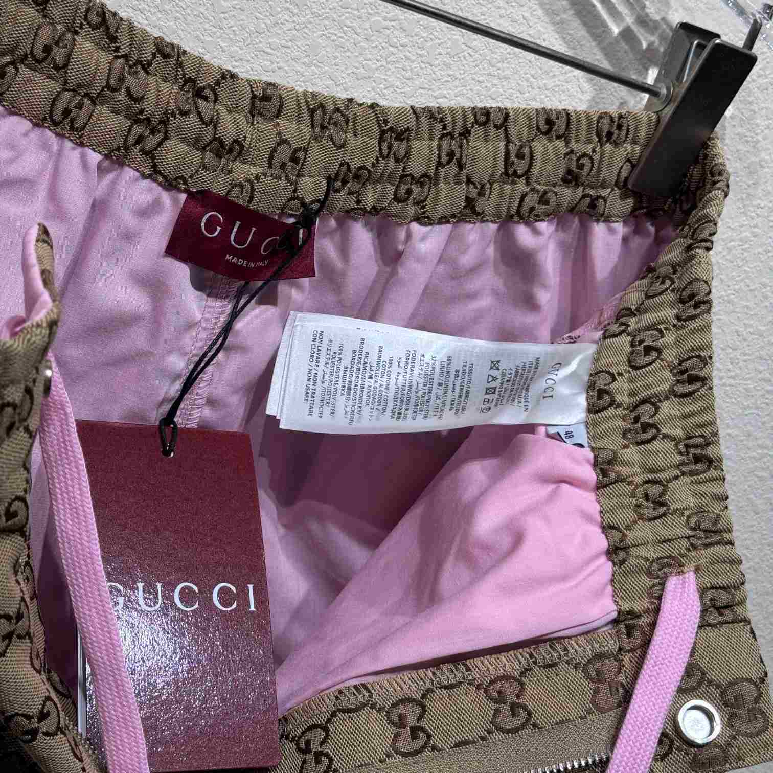 Gucci Embroidered Canvas Linen Blend Shorts - EUR FASHION