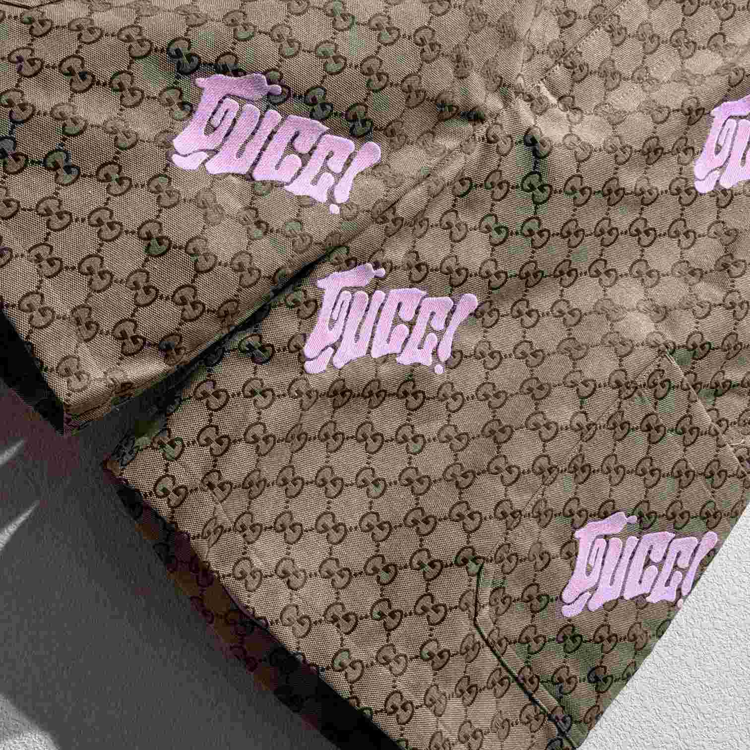 Gucci Embroidered Canvas Linen Blend Shorts - EUR FASHION