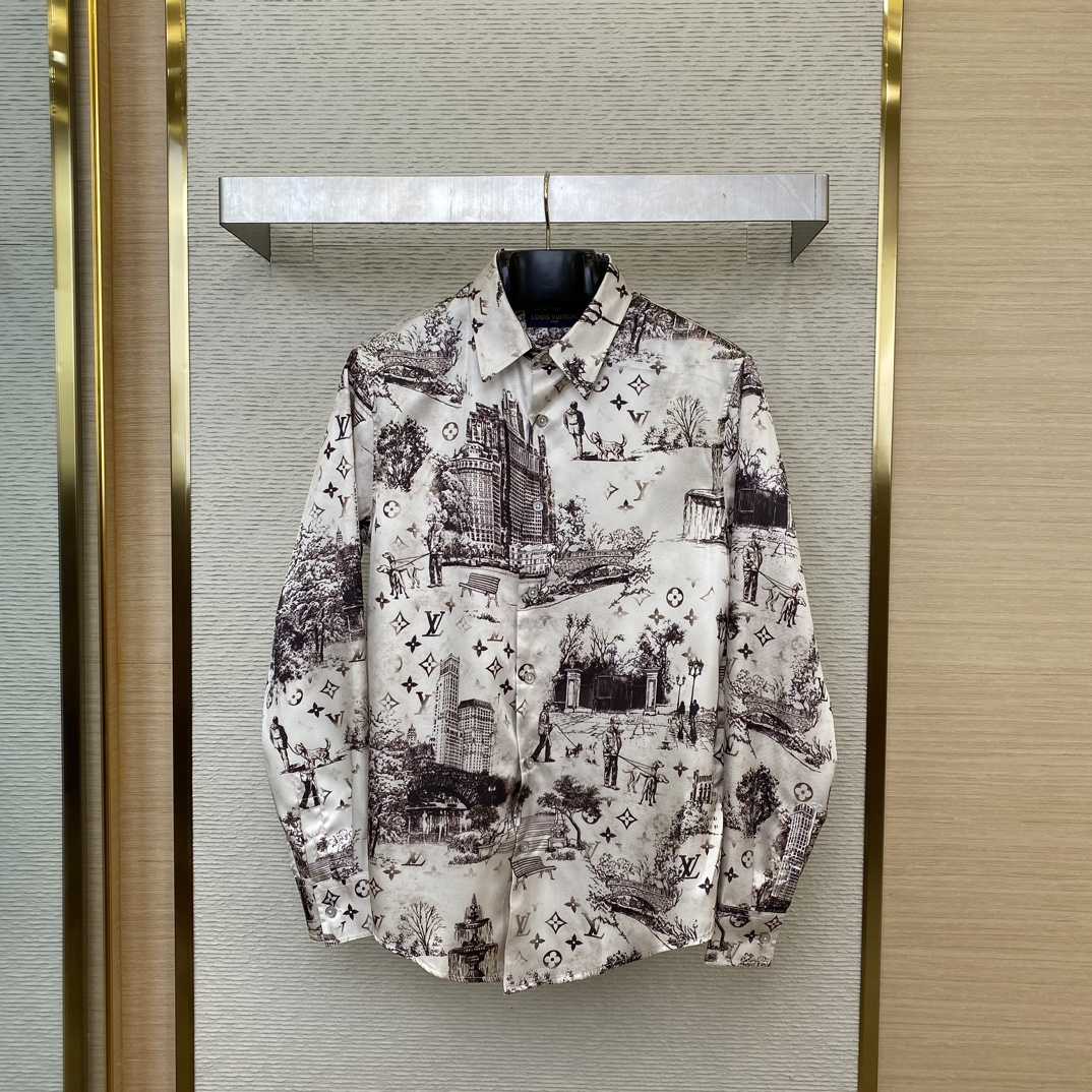 Louis Vuitton Long-Sleeved Silk Shirt    1AGJN4 - EUR FASHION