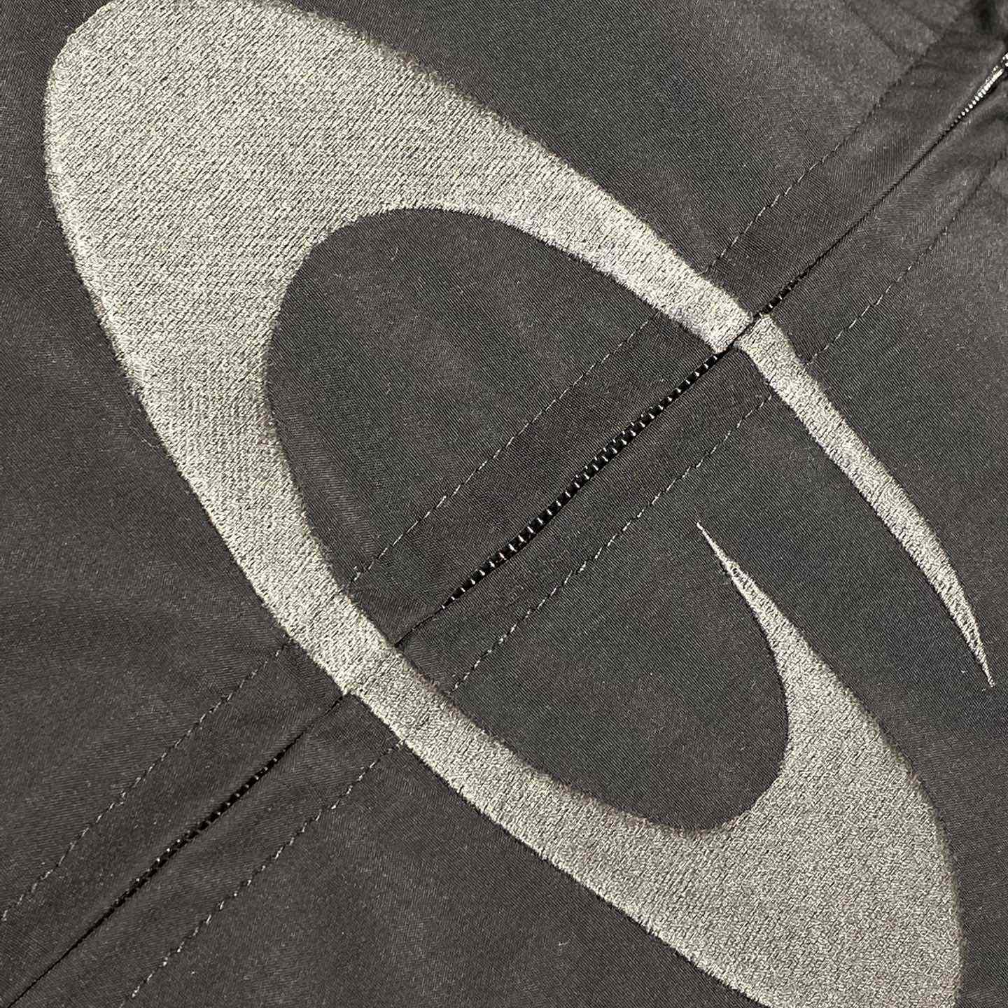 Balenciaga Loop Sports Icon Large Tracksuit Jacket In Black And Grey  - EUR FASHION