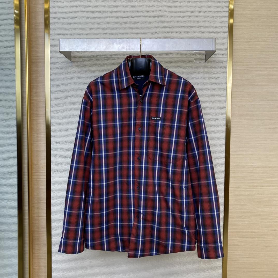 Balenciaga Check-print Lined Shirt - EUR FASHION