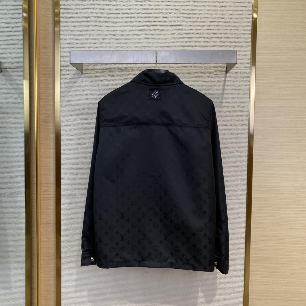 Louis Vuitton Monogram Moire Jacquard Silk Overshirt   1AGTGM - EUR FASHION