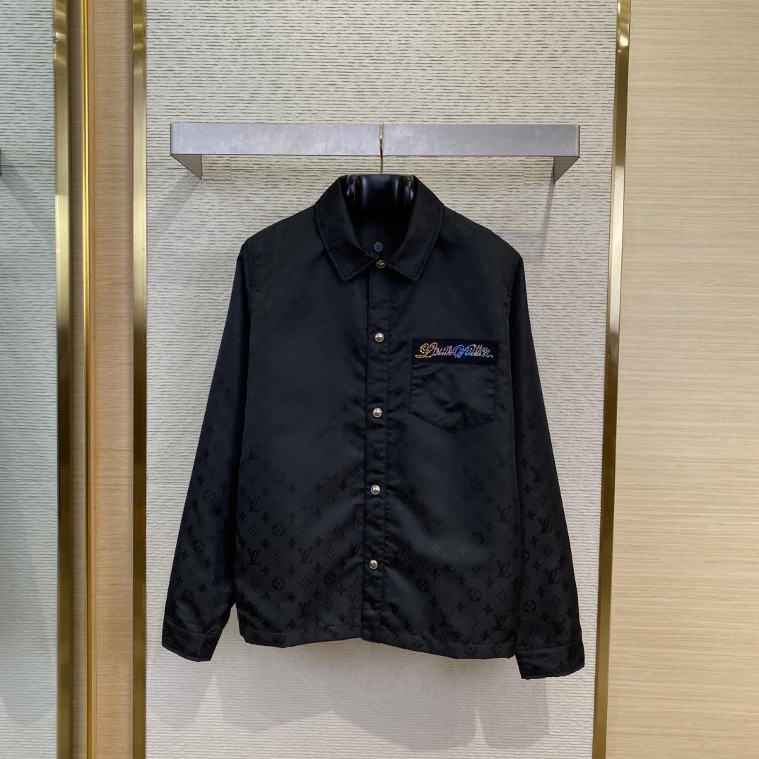 Louis Vuitton Monogram Moire Jacquard Silk Overshirt   1AGTGM - EUR FASHION