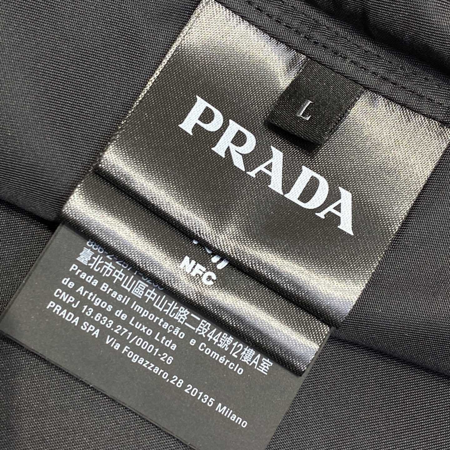 Prada Black Re-nylon Short-sleeved Shirt  - EUR FASHION