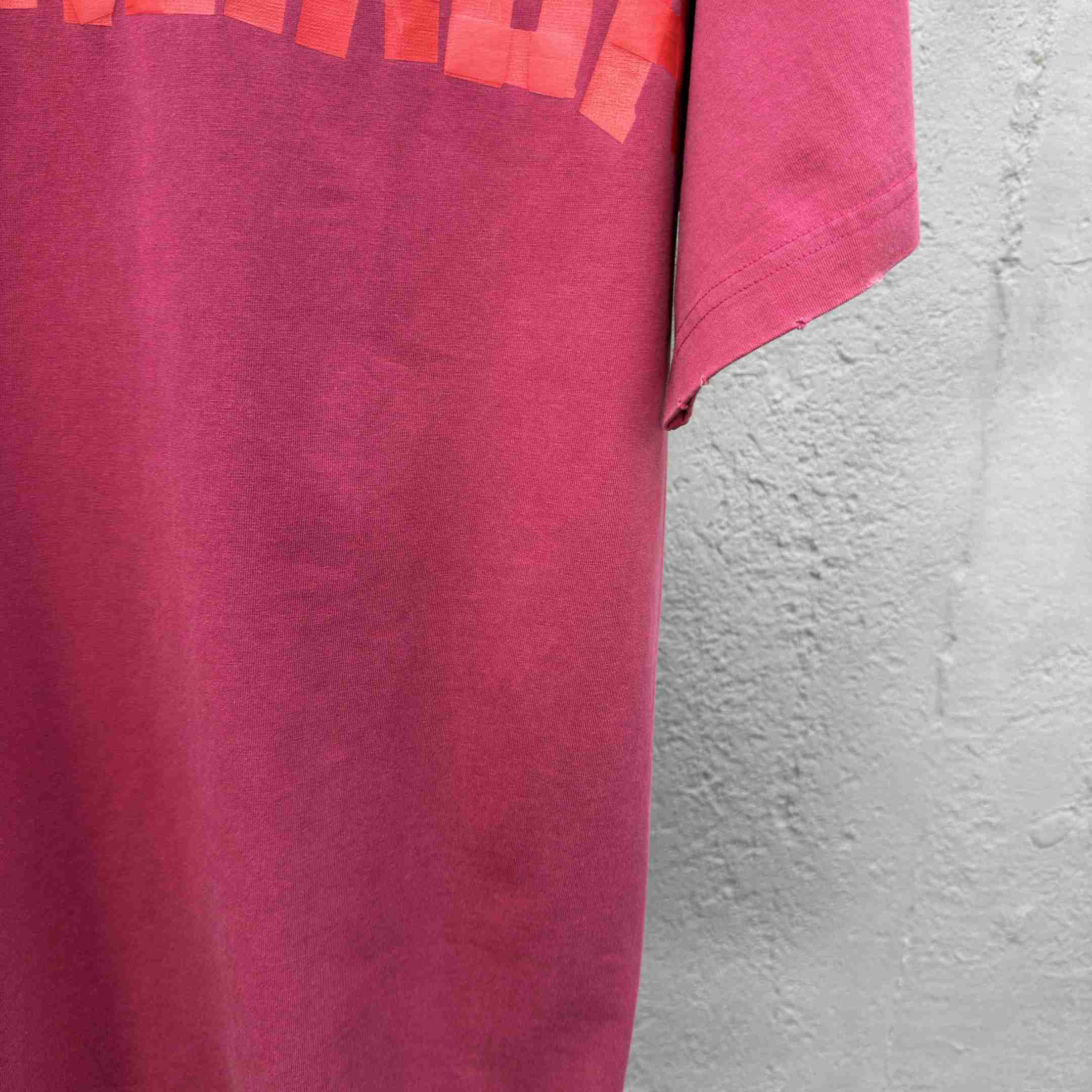 Balenciaga Tape Type T-Shirt Medium Fit In raspberry Dry Jersey - EUR FASHION
