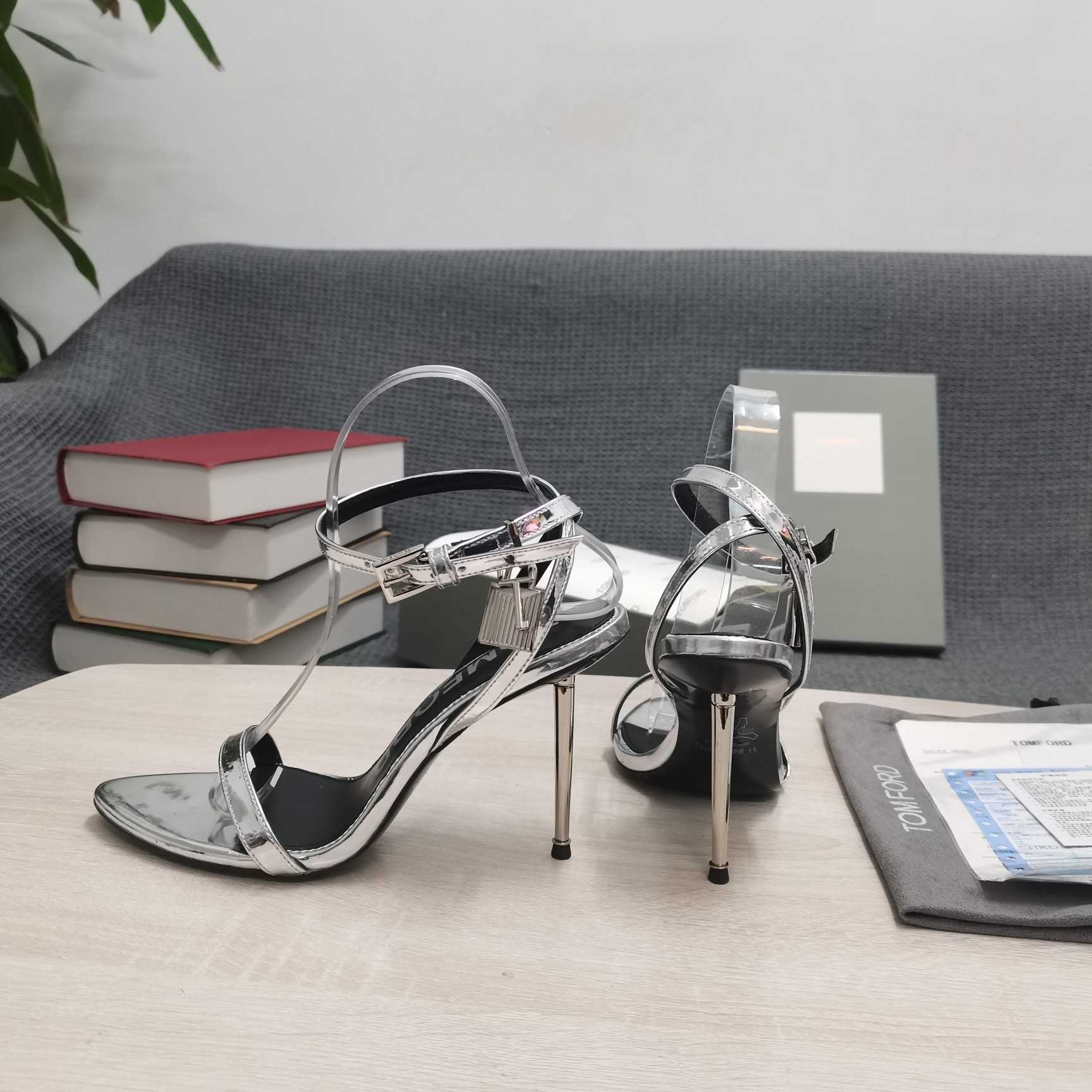 Tom Ford Silver Padlock Sandals - EUR FASHION