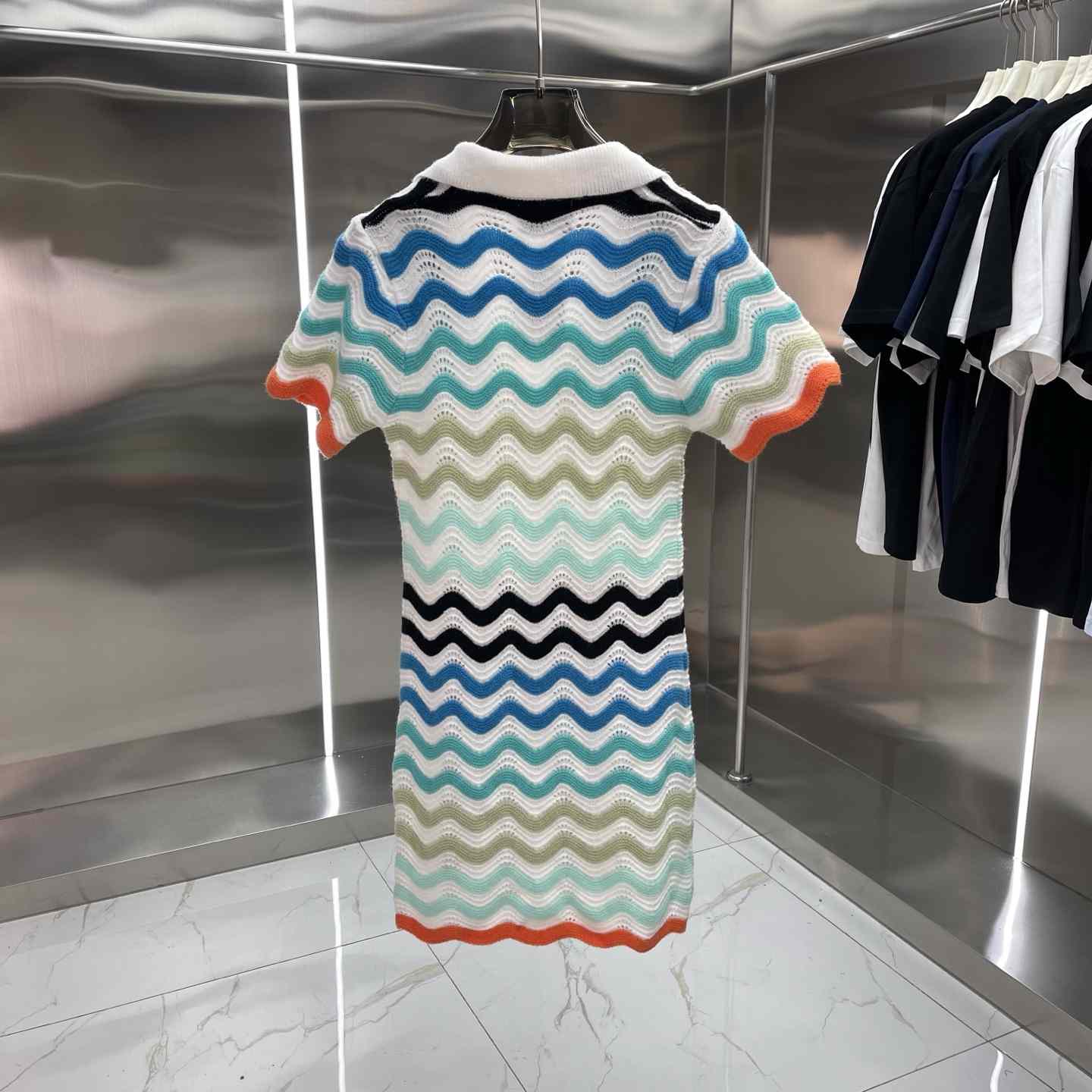 Casablanca Gradient Wave Crochet Mini Dress - EUR FASHION