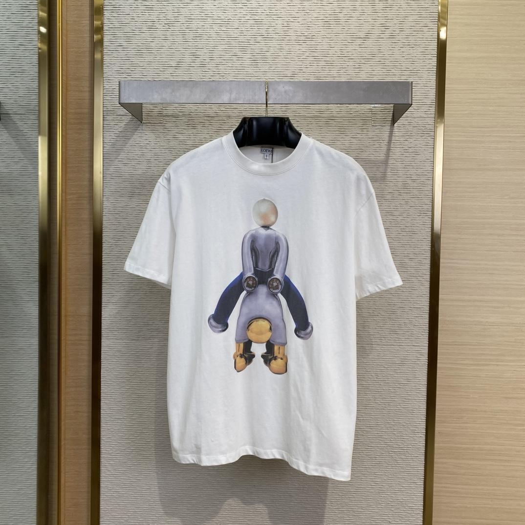 Loewe Loose Fit T-shirt In Cotton - EUR FASHION
