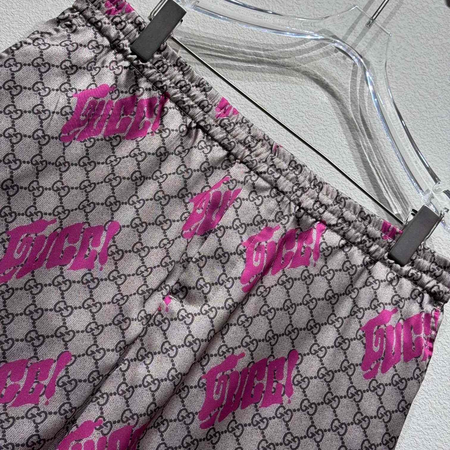 Gucci Printed Silk Twill Shorts - EUR FASHION